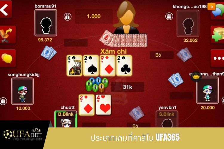 ประเภทเกมที่คาสิโน UFA365